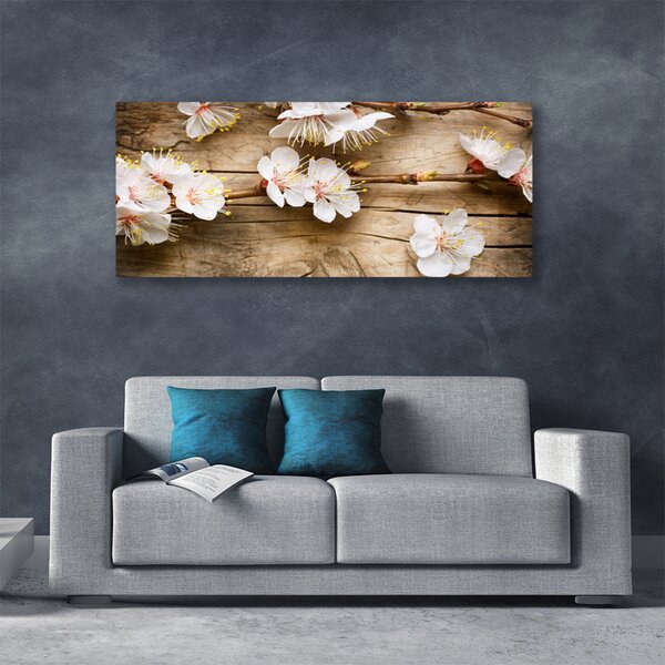 Tablou pe panza canvas Flori Floral alb