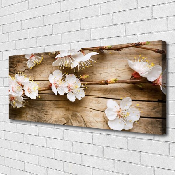 Tablou pe panza canvas Flori Floral alb