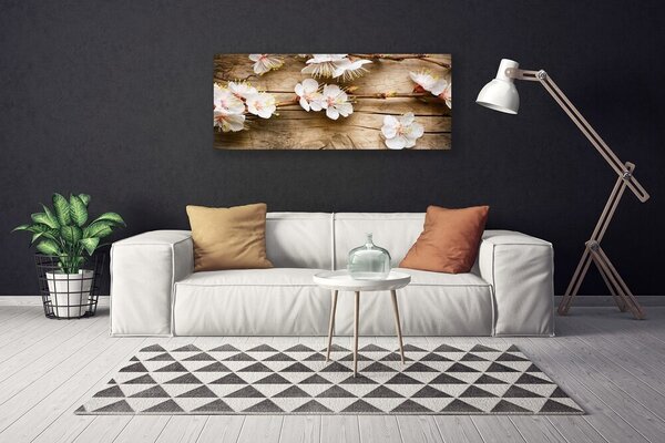 Tablou pe panza canvas Flori Floral alb