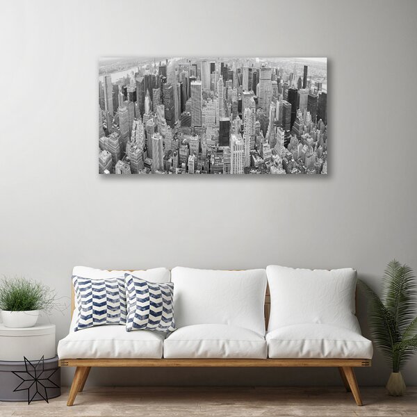 Tablou pe panza canvas Oraș Case Gray