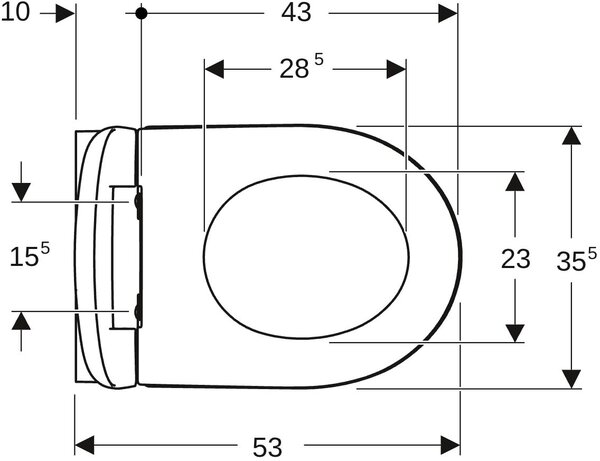 Geberit iCon vas wc agăţat fără margine alb lucios 503.233.00.1