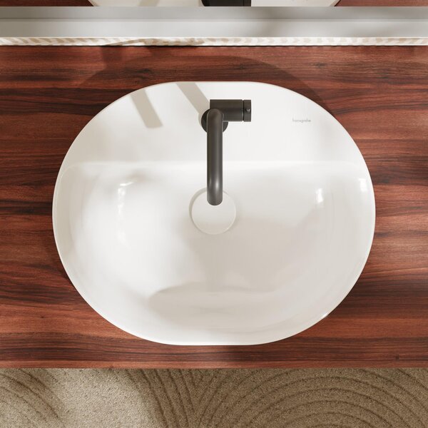 Hansgrohe Xuniva U lavoar 55x45 cm ovale încastrat alb mat 60161450