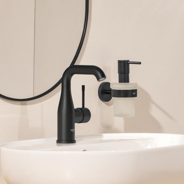 Grohe Essence New baterie lavoar stativ cu termostat negru 237982431