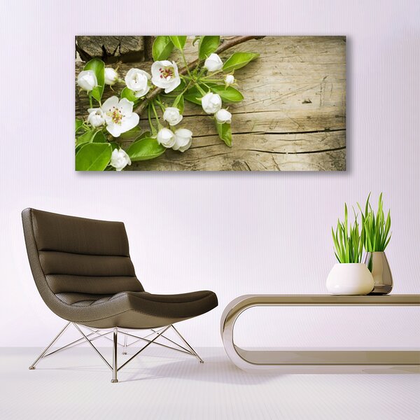 Tablou pe panza canvas Flori Floral Alb Verde