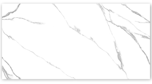 Gresie portelanata rectificata Carrara White, bookmatch A, 60 x 120, lucioasa