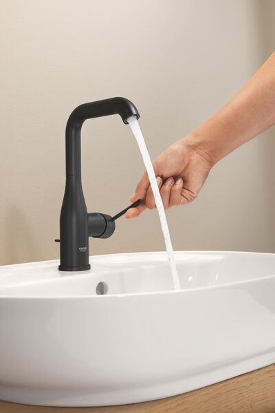Grohe Essence New baterie lavoar stativ cu termostat negru 326282431