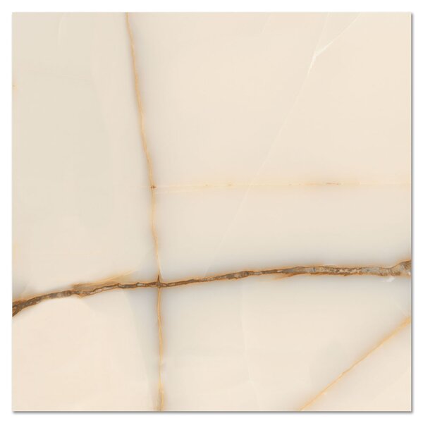 Gresie portelanata rectificata Onyx Brown, 60 x 60, lucioasa