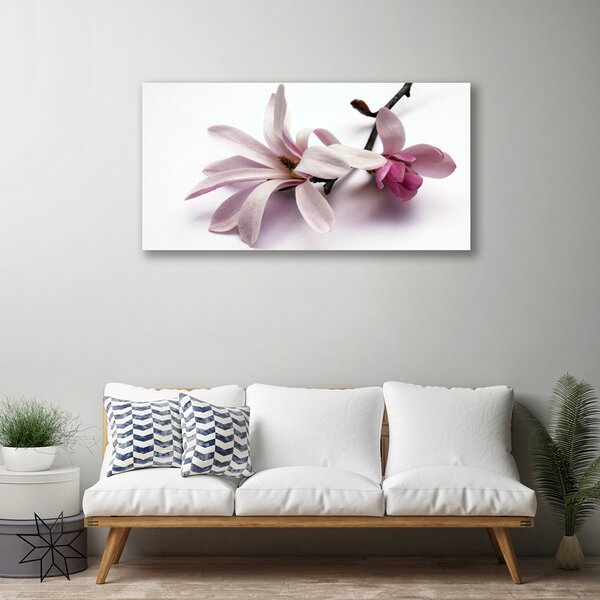 Tablou pe panza canvas Flori Floral alb