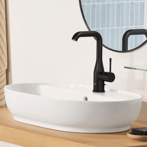 Grohe Essence New baterie lavoar stativ cu termostat negru 326282431