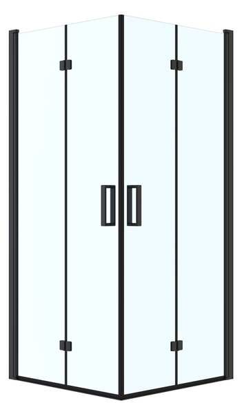 Oltens Byske cabină de duș 80x80 cm pătrat negru mat/sticlă transparentă 20001300