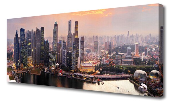 Tablou pe panza canvas Oraș Case Gray