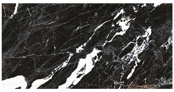 Gresie portelanata rectificata Eagle Black, 59.5 x 119.5, lucioasa