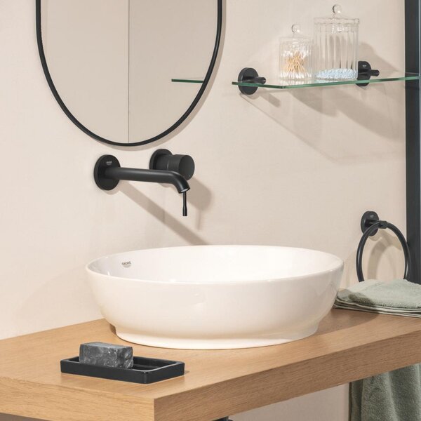Grohe Essence New baterie lavoar ascuns negru 194082431