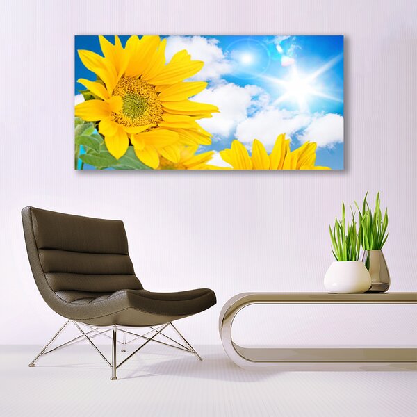Tablou pe panza canvas Flori Floral Galben