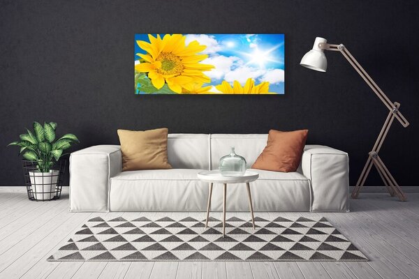 Tablou pe panza canvas Flori Floral Galben