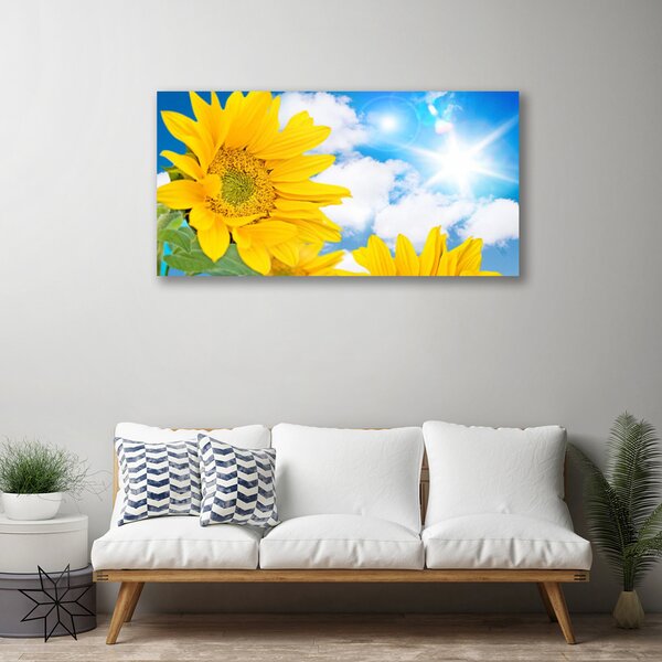 Tablou pe panza canvas Flori Floral Galben