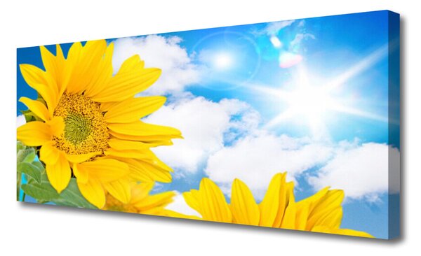 Tablou pe panza canvas Flori Floral Galben