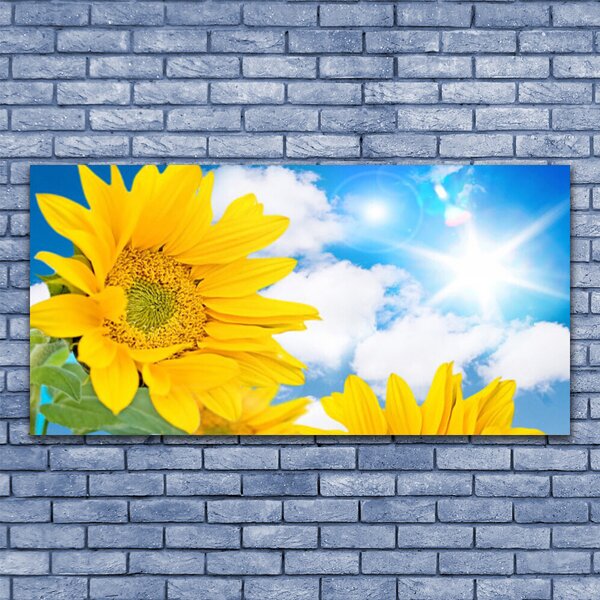 Tablou pe panza canvas Flori Floral Galben