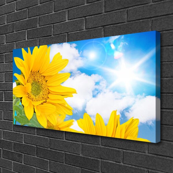 Tablou pe panza canvas Flori Floral Galben