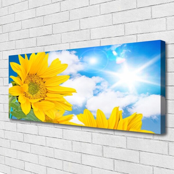 Tablou pe panza canvas Flori Floral Galben