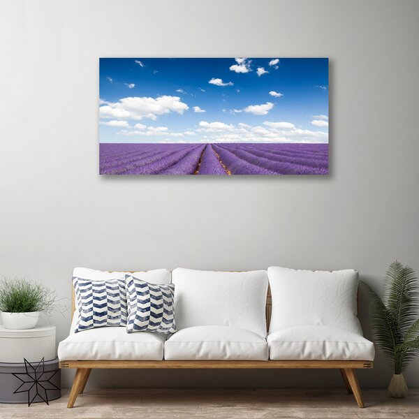 Tablou pe panza canvas Flori Meadow Natura Purple