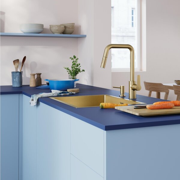 Grohe Start baterie bucătărie pe picior Brushed Cool Sunrise 30631GN0