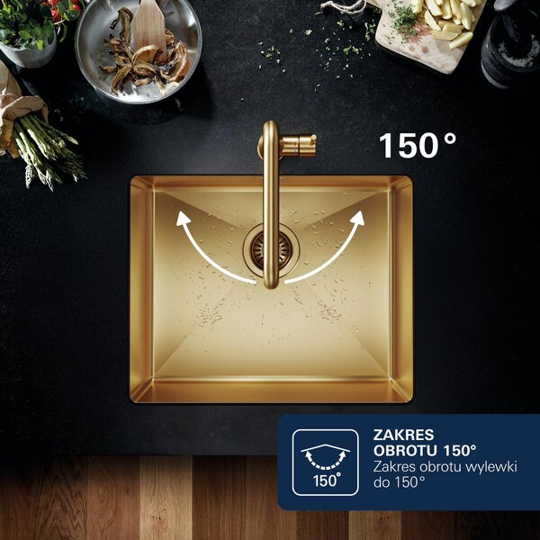 Grohe Start baterie bucătărie pe picior Brushed Cool Sunrise 30470GN0