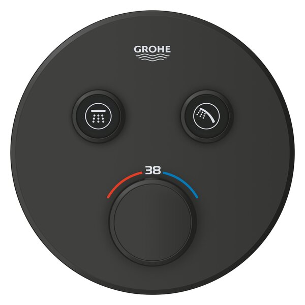 Grohe Grohtherm SmartControl baterie cadă-duș ascuns cu termostat negru 291192430