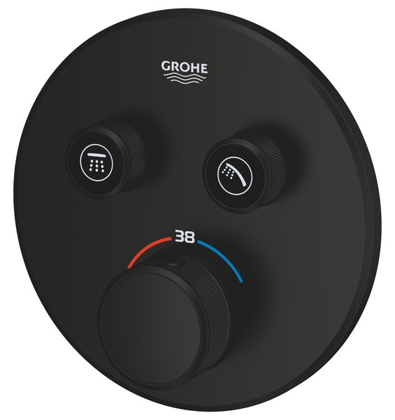 Grohe Grohtherm SmartControl baterie cadă-duș ascuns cu termostat negru 291192430