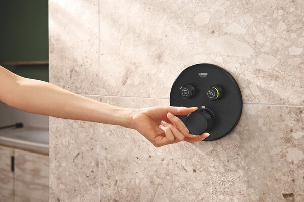 Grohe Grohtherm SmartControl baterie cadă-duș ascuns cu termostat negru 291192430