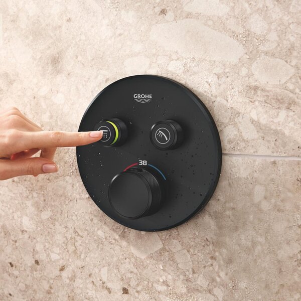 Grohe Grohtherm SmartControl baterie cadă-duș ascuns cu termostat negru 291192430