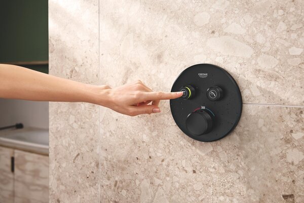 Grohe Grohtherm SmartControl baterie cadă-duș ascuns cu termostat negru 291192430