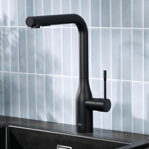 Grohe Essence New baterie bucătărie pe picior negru 302702430