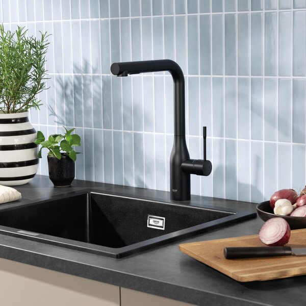 Grohe Essence New baterie bucătărie pe picior negru 302702430