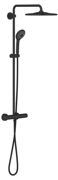 Grohe Vitalio Joy set de duș perete cu termostat cu duș de ploaie negru 264002431