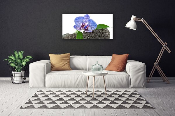 Tablou pe panza canvas Flower Floral Purple Verde