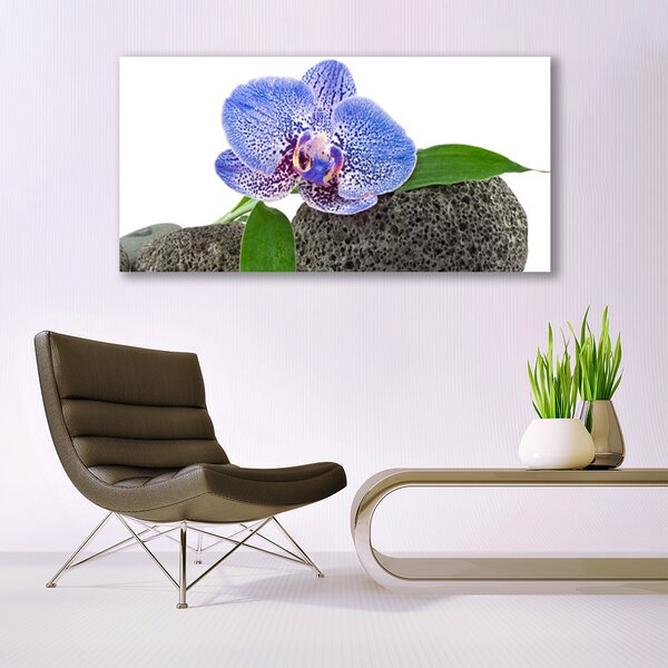 Tablou pe panza canvas Flower Floral Purple Verde