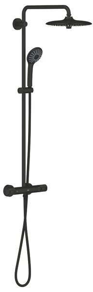 Grohe Vitalio Joy set de duș perete cu termostat cu duș de ploaie negru 264032432