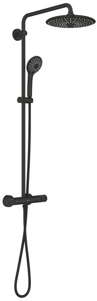 Grohe Vitalio Joy set de duș perete cu termostat cu duș de ploaie negru 264032432