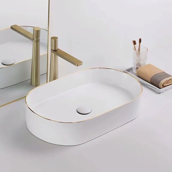 Lavoar pe blat Rea Nadia White Gold Edge