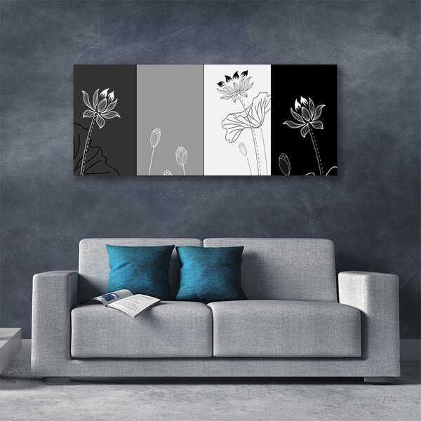 Tablou pe panza canvas Abstract Art Gri Alb Negru