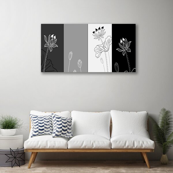Tablou pe panza canvas Abstract Art Gri Alb Negru