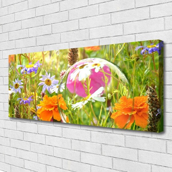 Tablou pe panza canvas Flori Natura Multi