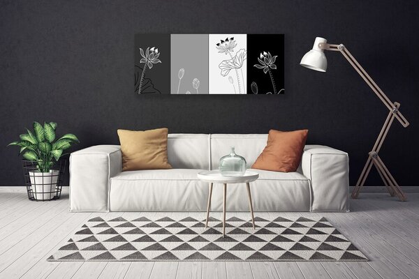 Tablou pe panza canvas Abstract Art Gri Alb Negru