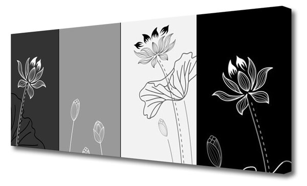 Tablou pe panza canvas Abstract Art Gri Alb Negru