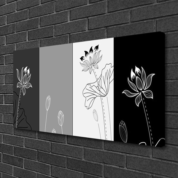 Tablou pe panza canvas Abstract Art Gri Alb Negru