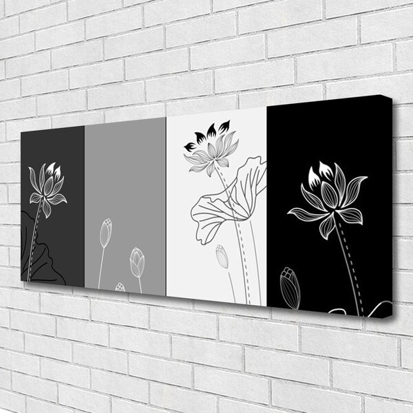 Tablou pe panza canvas Abstract Art Gri Alb Negru