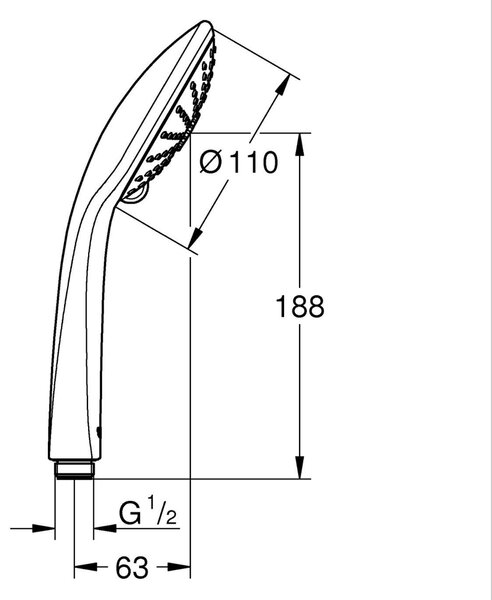 Grohe Vitalio Joy duș de mână negru 273192430