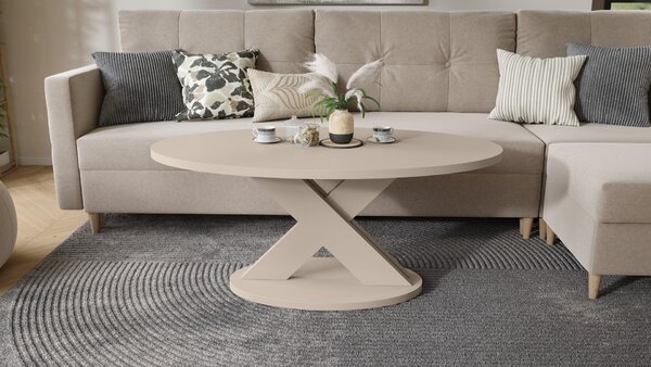 Mazzoni Măsuță de cafea ovală LOXA Cașmir - MĂSUȚĂ DE CAFEA 120x65 cm