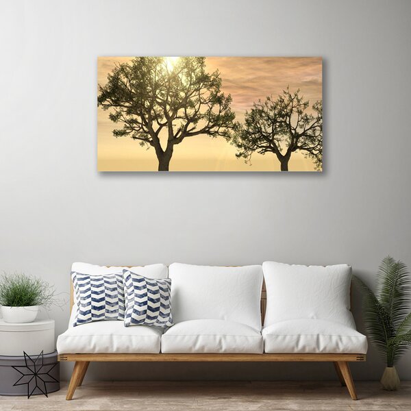 Tablou pe panza canvas Copaci Natura Brun Verde